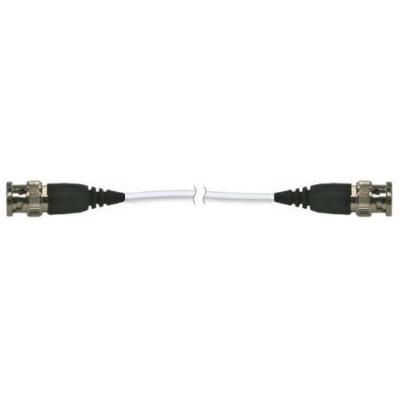 Câble coaxial à usage général, gaine en FEP blanc, 0,9m, fiche BNC vers fiche BNC...