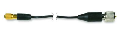 Câble coaxial noir miniature et léger, gaine d'isolation en vinyle, 0,9 mètre, fiche 5-44 vers fiche...
