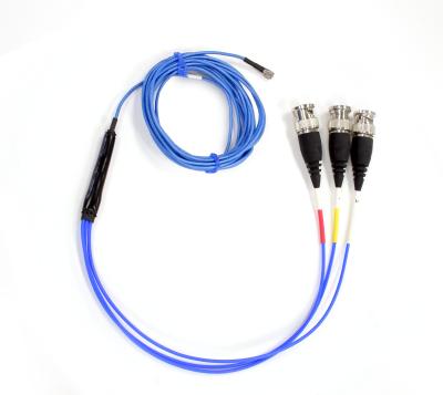 Câble blindé à 4 conducteurs, gaine en silicone, 3 mètres, fiche mini 4 broches vers (3) fiches BNC....