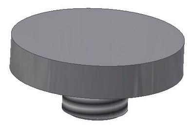 Impact cap, flat hardened (for Series 208) (for head impact measurements)...