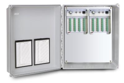 "Switch box with switched & continuous outputs, 20"" x 16"" x 10"" NEMA 4X (IP66) fiberglass enclosu...