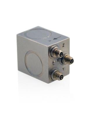 Accéléromètre, PE, triaxial 3 pC/g, plage de température de -55°C à +260°C, non isolé, montage adhés...