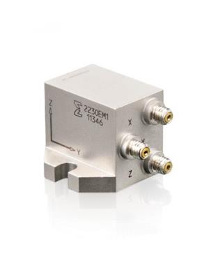 Accéléromètre, PE, triaxial 3 pC/g, plage de température de -55°C à +260°C, non isolé, montage à bri...