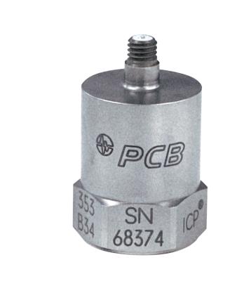 Accéléromètre piézoelectrqiue ICP® 100-mV/g - Sensibilité: 100 mV / g - Gamme de mesure: ± 50 g pk ...