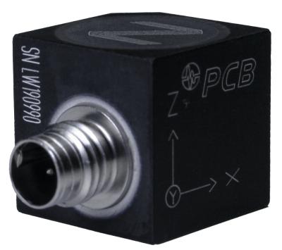 Accéléromètre triaxial ICP® 100 mV/g • Sensibilité : 100 mV/g • Gamme de mesure : ±50 g pk • Gamme ...