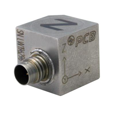 Accéléromètre triaxial ICP® 10 mV/g • Sensibilité : 10 mV/g • Gamme de mesure : ±500 g pk • Gamme d...
