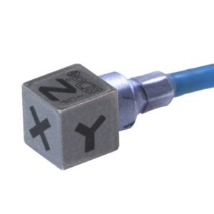 Accéléromètre triaxial miniature (0,8 g) ICP®, 0,25 mV/g, câble 3 mètres fourni • Sensibilité : 0,2...