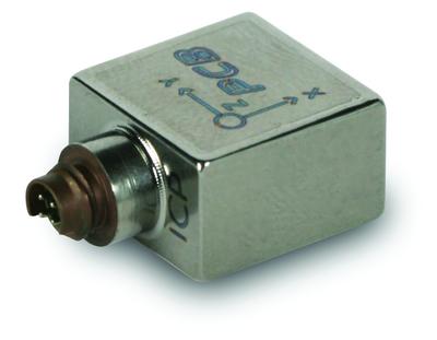 Accéléromètre triaxial miniature ICP® 10 mV/g • Sensibilité : 10 mV/g • Gamme de mesure : ±500 g p...