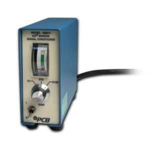 Conditionneur de signal pour capteurs ICP® à 1 canal, alimenté par ligne, gain x1, x10, x100, connec...