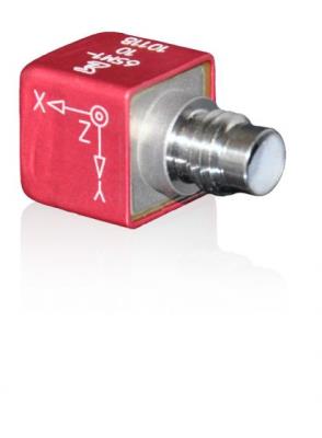 Accéléromètre, IEPE, 10 mV/g triaxial, ±500 g, -54°C à +125°C, gaine d'isolation, montage adhésif, c...