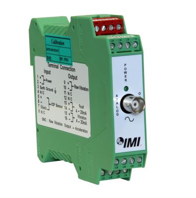 Transmetteur vibration 4-20 mA pour accéléromètre ICP® ■ Double sortie (Crête et valeur efficace...