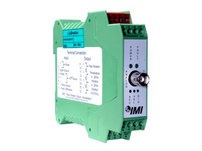 Transmetteur de vibration 4-20 mA sur Rail DIN ■ Signal d’entrée ICP® (mV/g) : 100 ■ Réponse en fr...