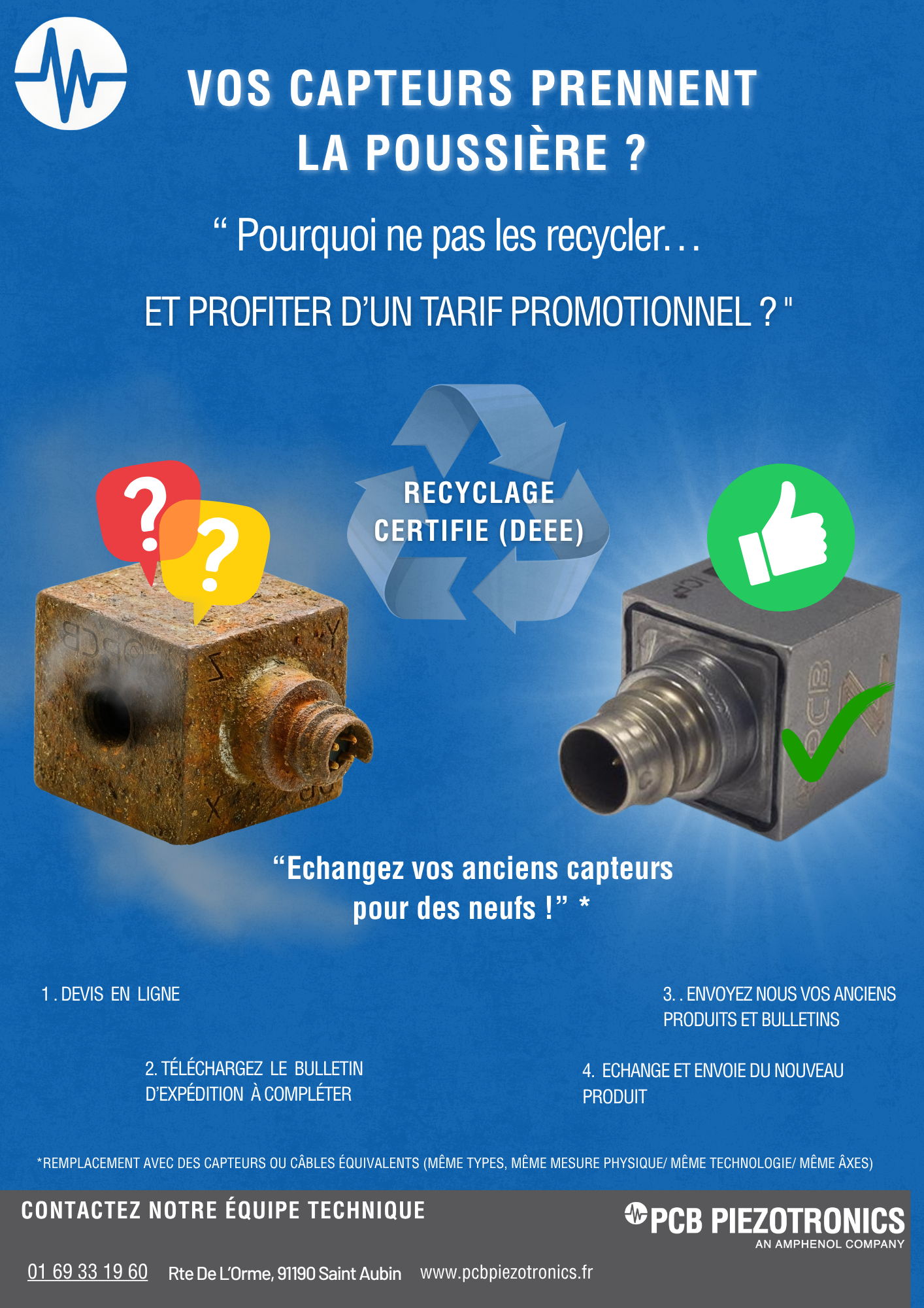 Recyclage capteurs & câbles (DEEE)