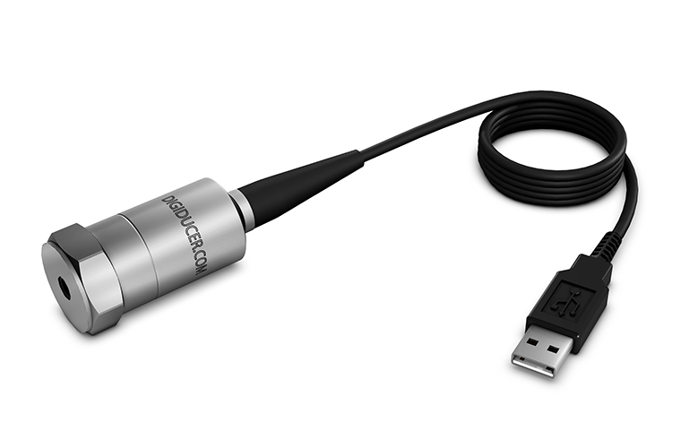 Digiducer ™ Accéléromètre USB 20 G Sensibilité : voie A 4.3% FSV/g – Voie B : 8.4% FSV/g Gamme de ...