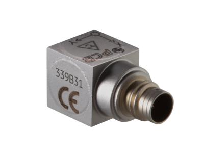 Accéléromètre piézoélectrique triaxial ICP® avec élément sensible UHT-12, montage par goujon - Sens...