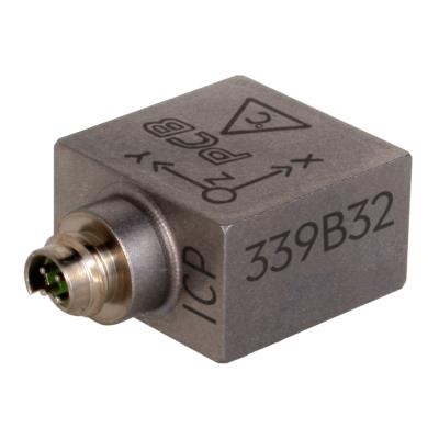 Accéléromètre triaxial UHT-12™, ICP® 10 mV/g, température +163° C - Sensibilité : (±10%) 10 mV/g - ...