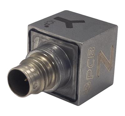 Accéléromètre triaxial ICP® 10 mV/g TEDS 1.0, - isolation électrique • Sensibilité : 10 mV/g • Ga...