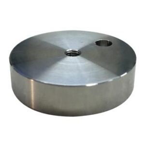 "1.5"" mounting pad with 10-32 tapped hole for mounting bolt and hole for accomodation of locator pi...