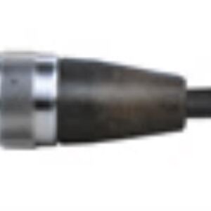 2-socket straight high temperature (+356 F) PPS connector with stainless steel collar and FKM heat s...
